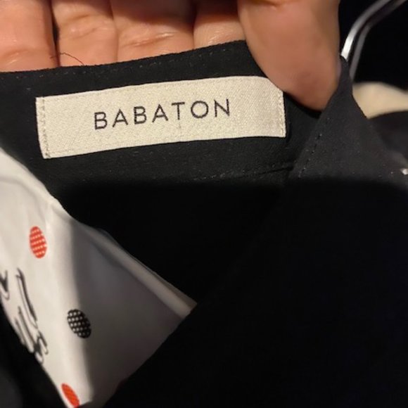 BABATON Black Semi Sheer Blouse - Picture 3 of 4